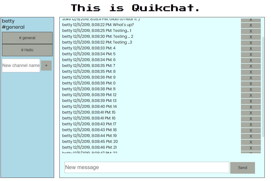 QuikChat web application